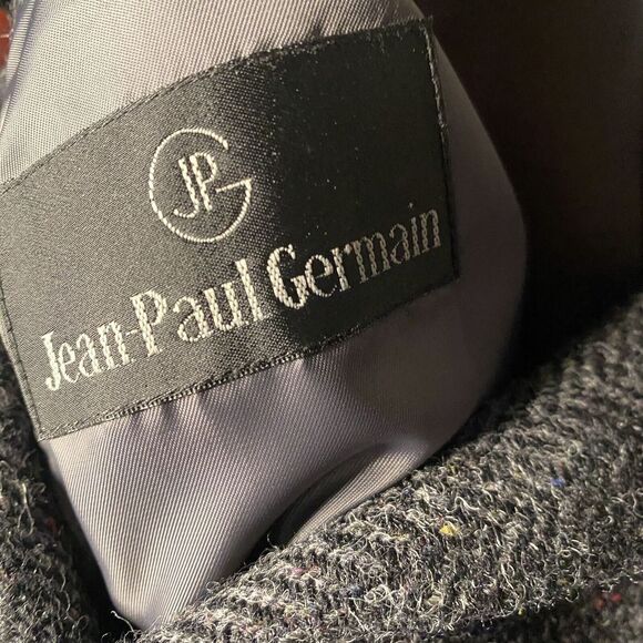 JEAN PAUL GERMAIN Mens Black Gray Wool Tweed Sport Coat Blazer JACKET Size 44 R - Picture 7 of 16